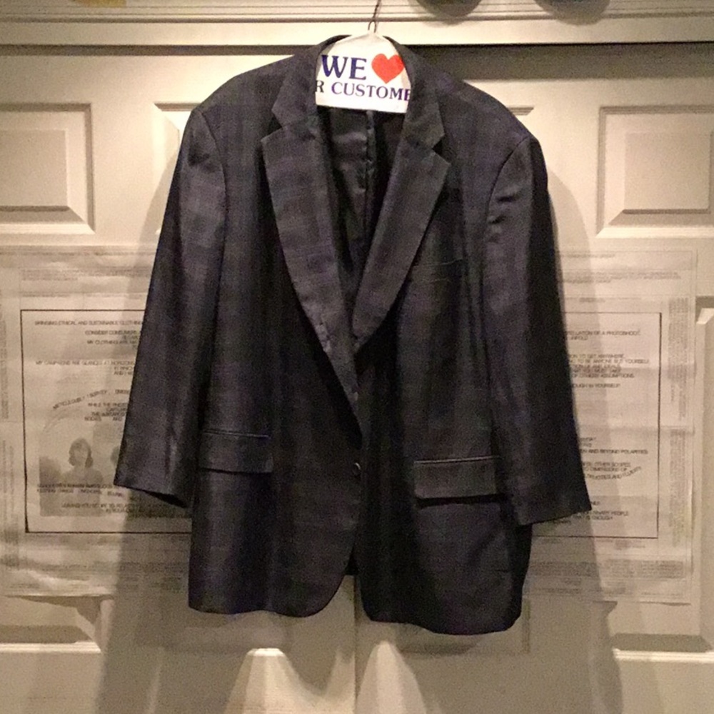 BIG MAN SUIT SALE!! Blue Checkered Sportcoat.